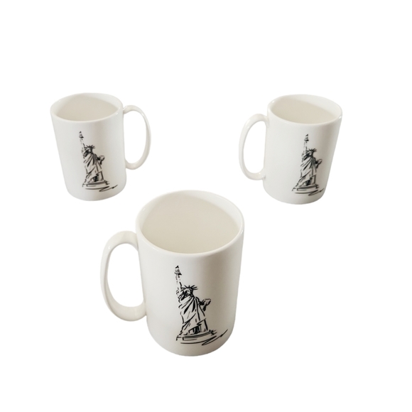 LENOX Dinnerware Tin Can Alley New York Accent Statue of Liberty 3 piece Mug Set - Picture 4 of 8